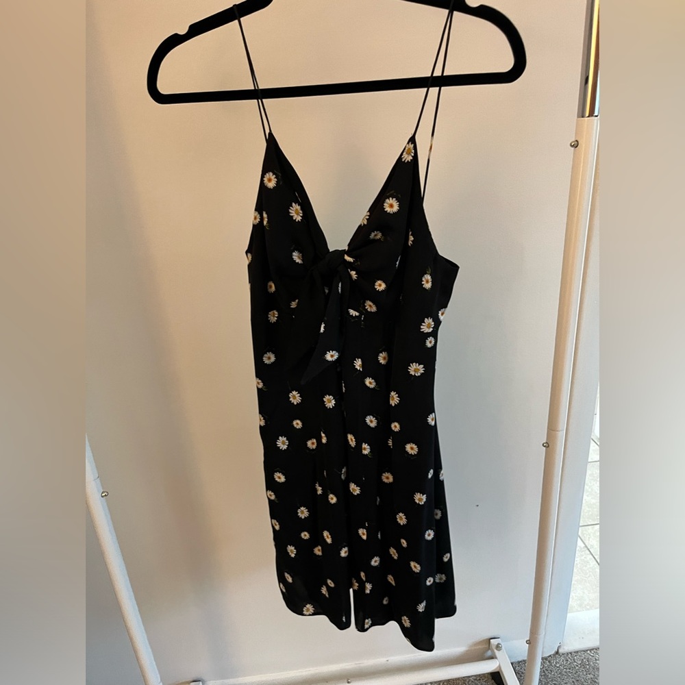 Alice & Olivia black strappy mini dress